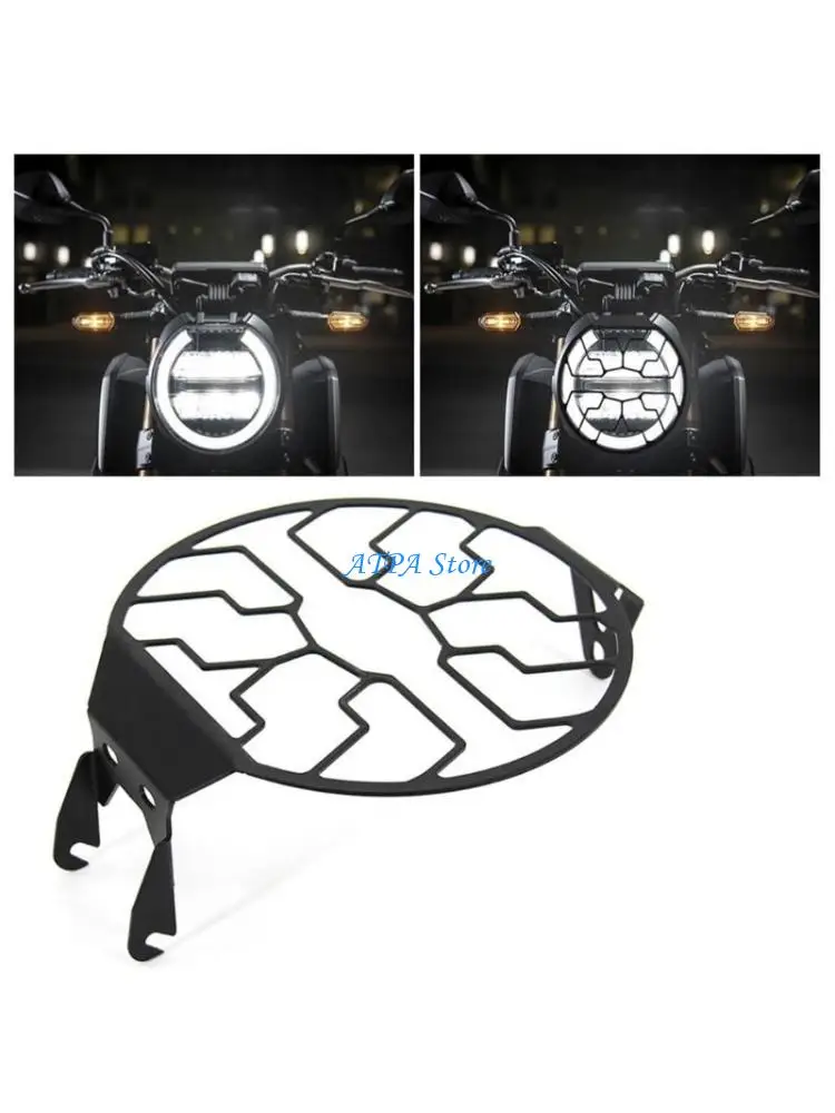

U13C Motorcycle Headlight Mesh Grill Guard Front Lamp Mesh Grilles Cover Protectors for CB650R 2019-2020
