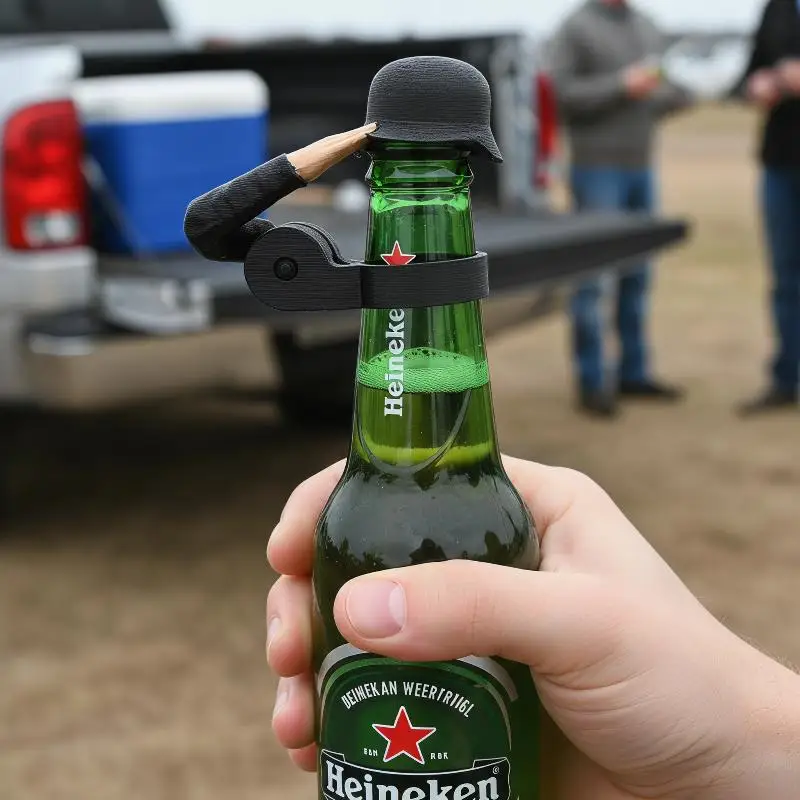 Helmet-shaped Craft Beer Bottle Cap, Soldier Salute Beer Bottle Cap