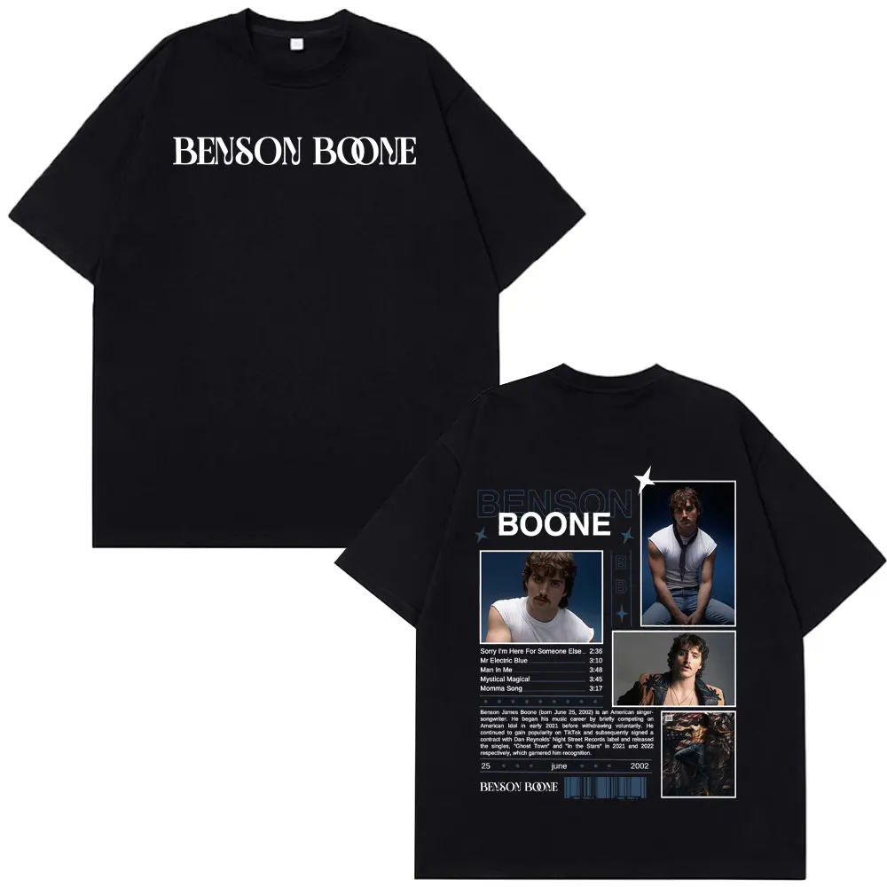 

Футболки Benson Boone American Heart Tour 2025, мужская и женская одежда, модные винтажные хлопковые повседневные футболки в стиле хип-хоп, панк, уличная одежда