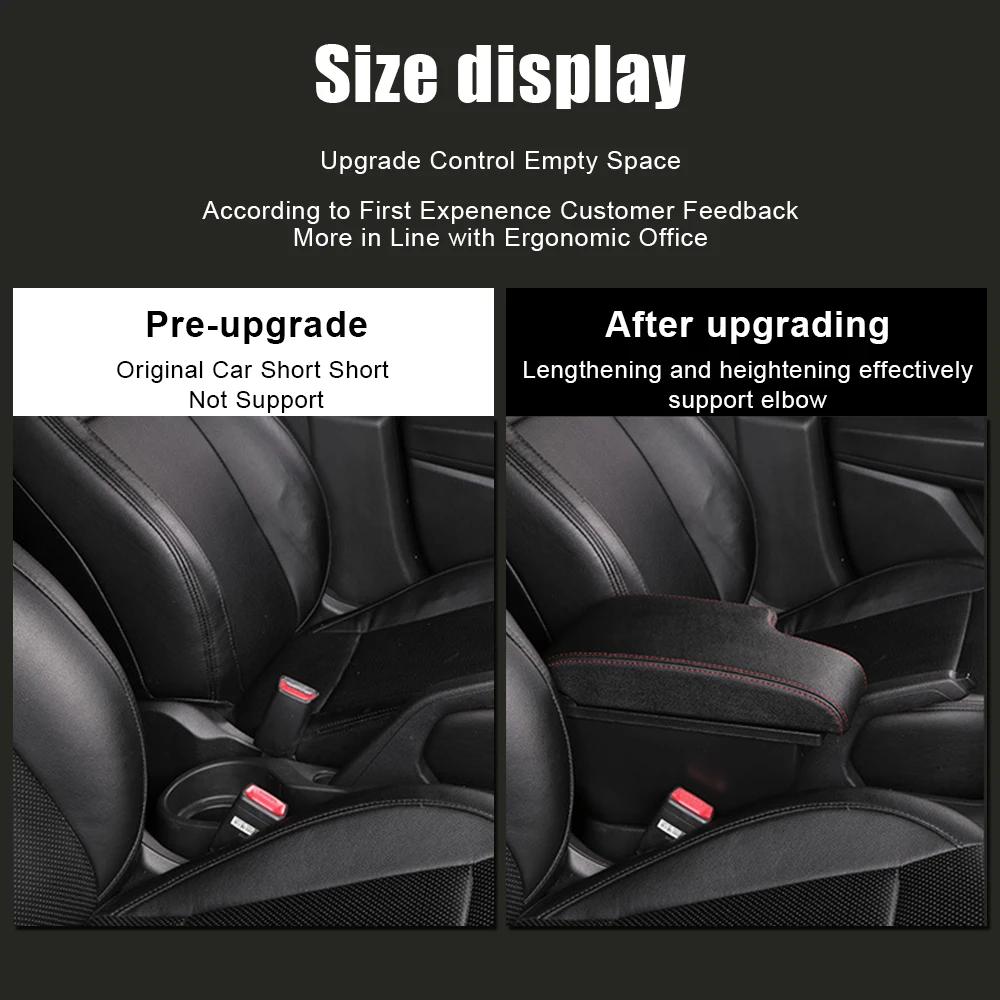 Storage Box For NISSAN Juke Car Armrest Interior Details For Infiniti ESQ Retrofit Parts USB Armrest Box For 2010-2019