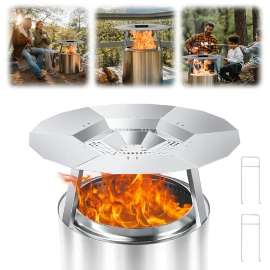 

Теплоотражатель для Solo Stove Bonfire 19,5 дюймов, теплоотражатель для очага Solo Stove, из нержавеющей стали 304, с ручкой