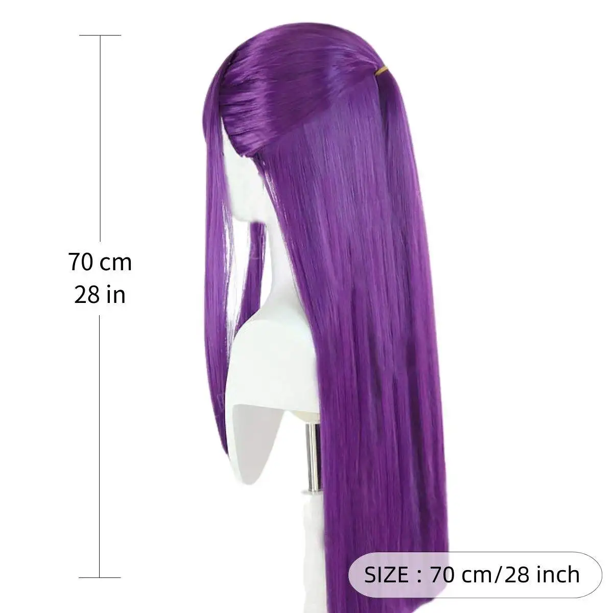 Anime Character Purple Long Straight Hair Chemical Fiber Synthetic Wig Anime Party Game Party Festival Event
