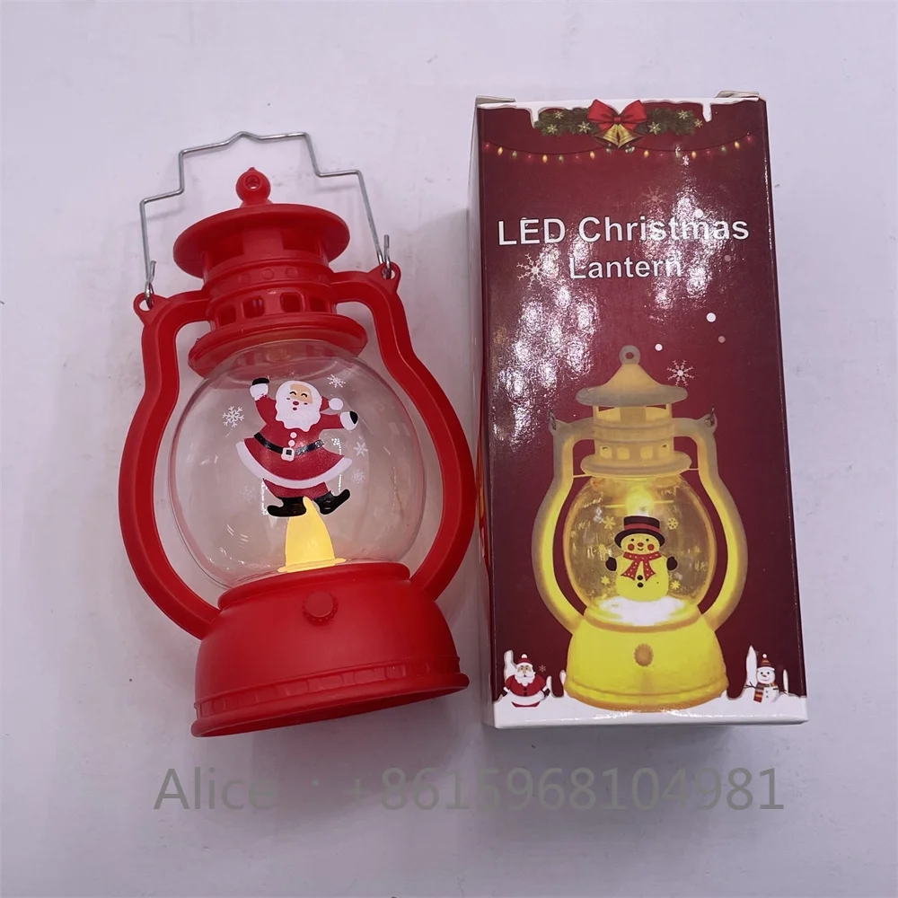 

2 Small Table Lamps Night Lights Christmas Lanterns Decorations Holiday Supplies Gifts Pine Children