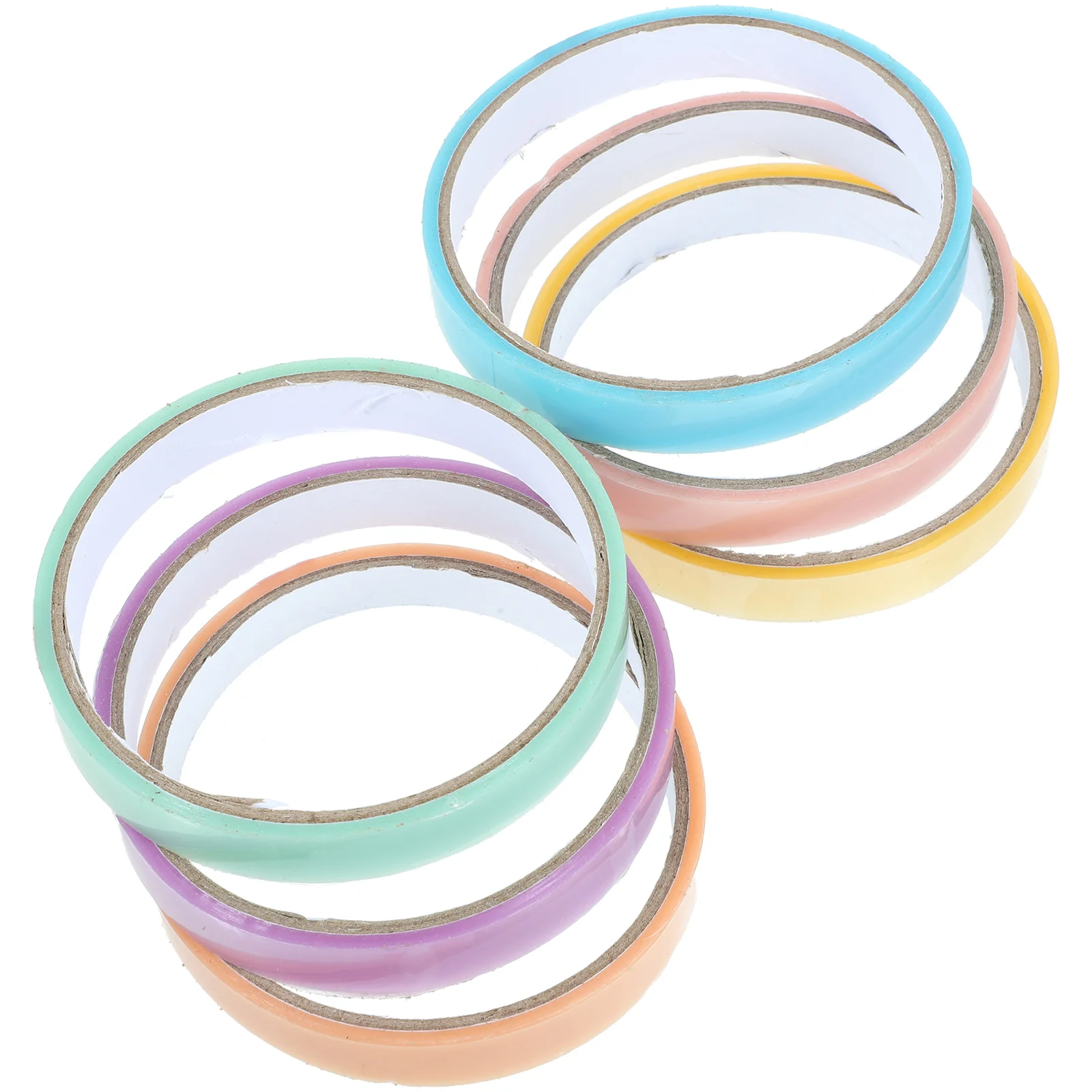 6 Pcs Sticky Ball Tape Adhesive Decompression Toy Tapes Balls Craft DIY Kids Fun Colored Sensory Rolling Adhesive