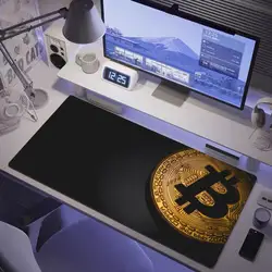 Bitcoin Mouse Pad Xxl HD Mousepad Pc Gamer Cabinet Desk Mat Keyboard Carpet Computer Gaming Accessories Anti-slip Expansion pad