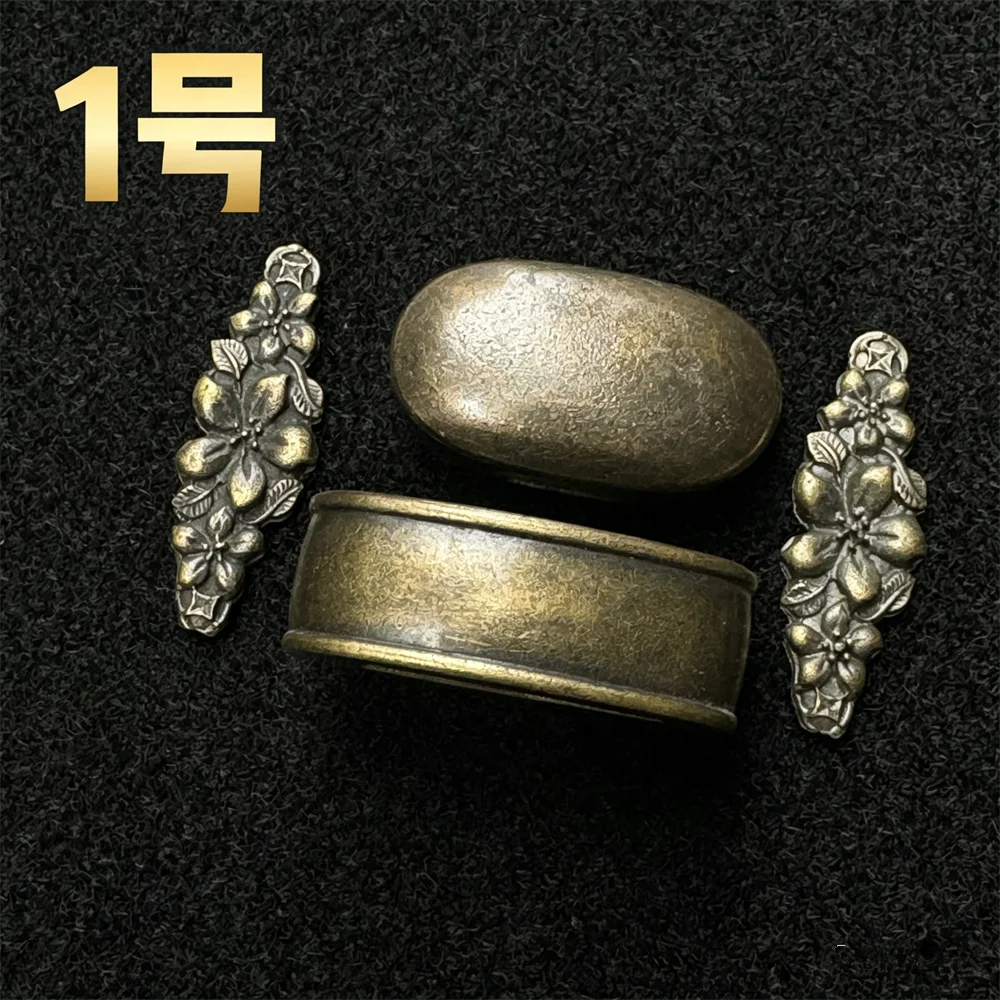 Sword Handle Tsuka Alloy Fuchi Kashira Menukl For Japanese Samurai Katana Wakizashi Sword Fittings