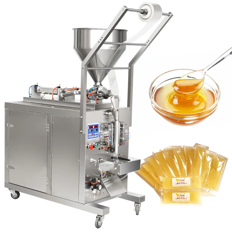 Fully Automatic Liquid Pneumatic Honey Filling And Packaging Machine  Syrup Sachet Paste Liquid Packaging Machine