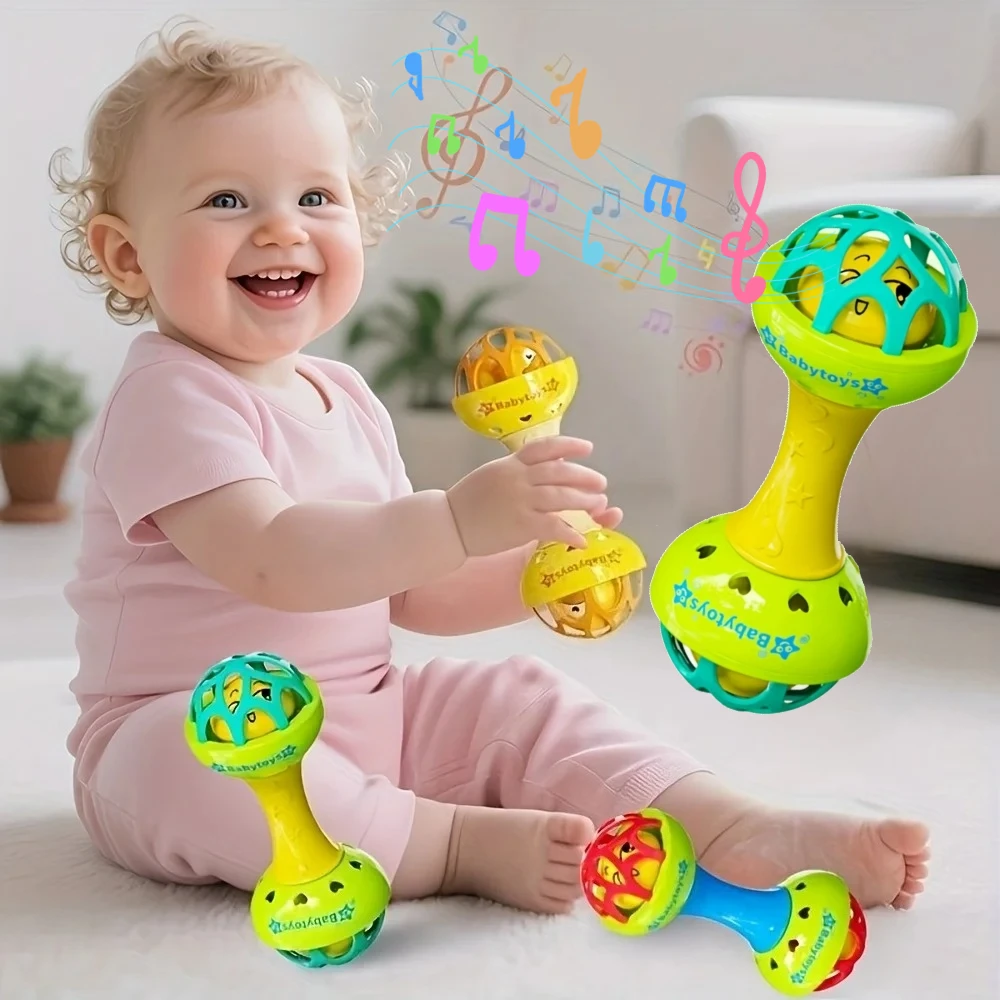 1pcs Baby Rattles 0 12 Months Baby Educational Toys Shaker Grab Spin Set Sensory Educational Newborn Gift for Infant Boys Girls