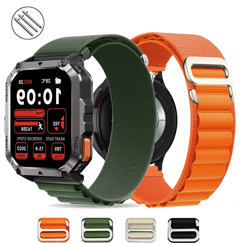 Alpine Loop Band for Blackview W70 Pro W60 W50 Smartwatch Replacment Bracelet 20mm 22mm Strap for Blackview W70 Pro W60 W50