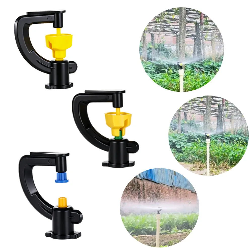 G-shape 360 Degree Automatic Rotating Sprinkler Head 7.5mm Connection Refraction Nozzle for Garden Lawn Irrigation System 50Pcs