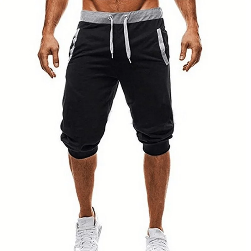 New Summer Shorts Men's Fashion Causal Shorts Cropped Trousers Beach Shorts Man Breathable Cotton Gym Short Sweatpants