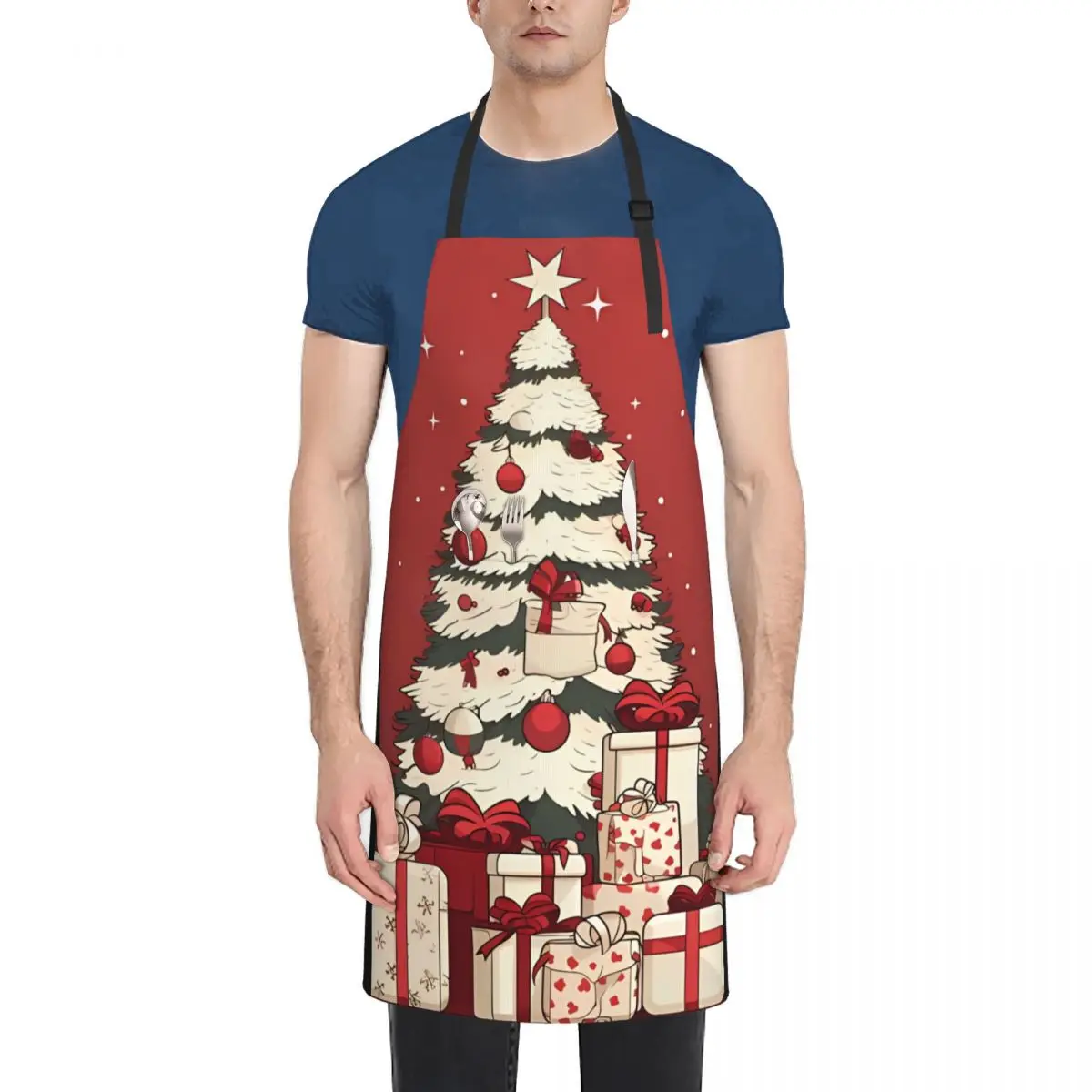 

Merry Christmas Gifts Apron for Men & Women Stylish Composite Fabric for Cooking, Cleaning & Gifts