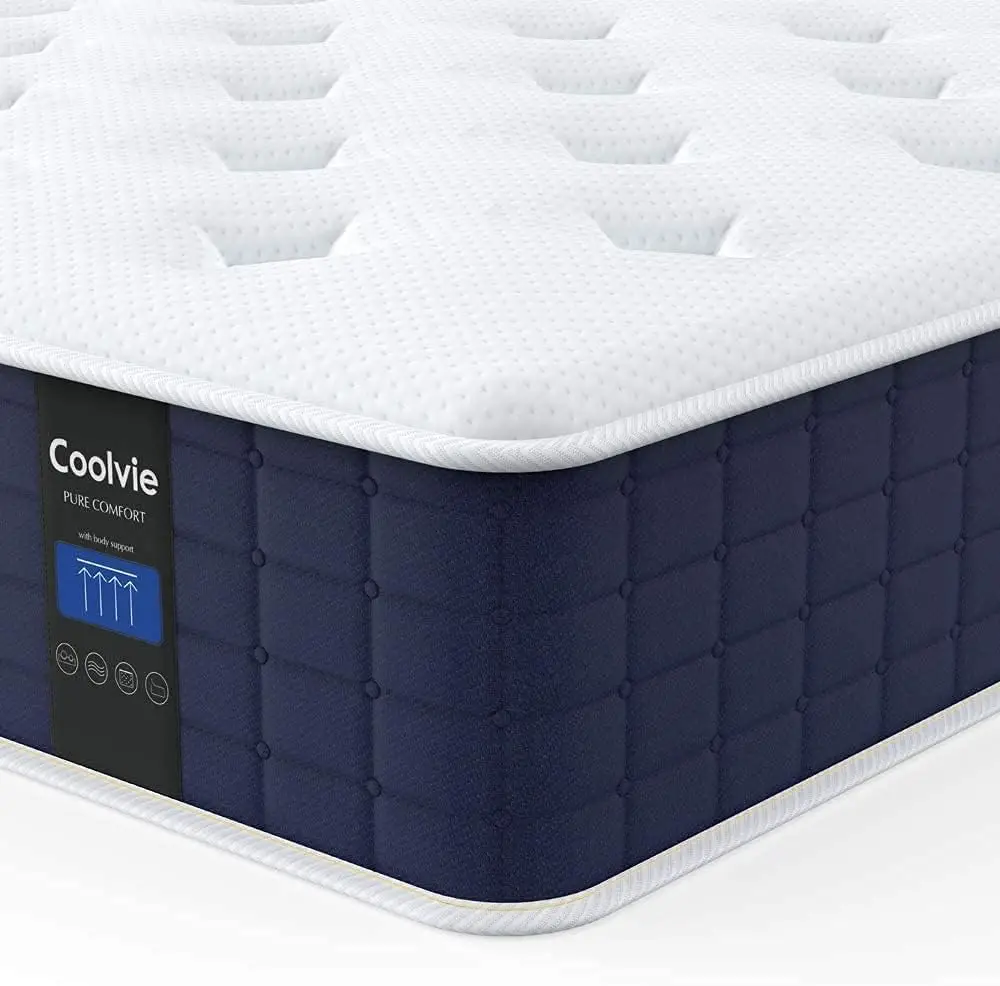 Twin Mattress, 10 Inch Twin Size Hybrid Mattress, Individual Pocket Springs with Memory Foam, Bed in a Box, Cooler Sleep with Pr