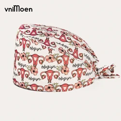 wholesale beauty salon nursing Health service hat Cotton grooming caring cap Laboratory work cap printing hat scrubs cap women