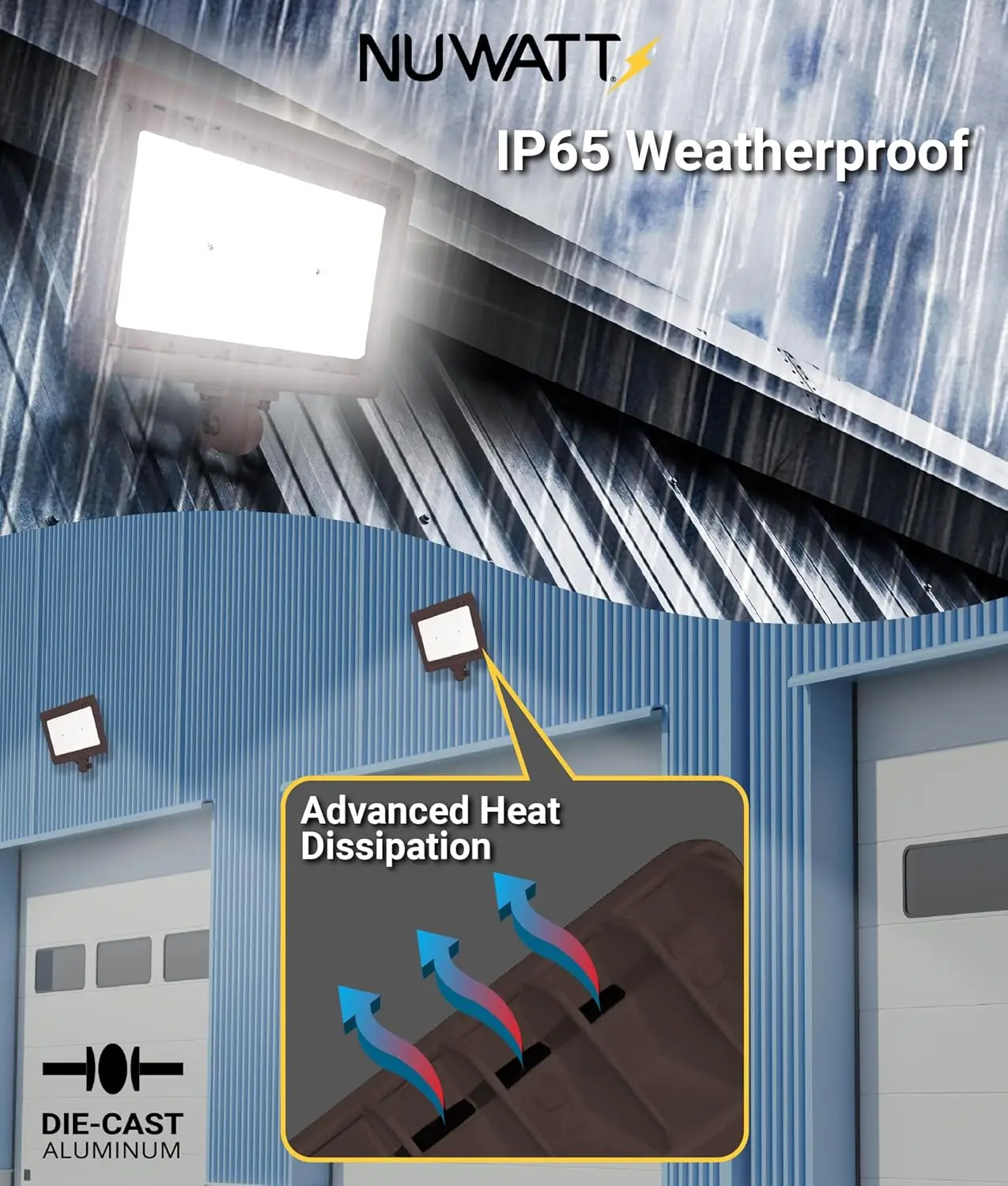 90W LED Flood Light, 3 Color Temperatures Selectable, IP65 Waterproof, Adjustable Mount, 12600LM Dimmable for Outdoor Security