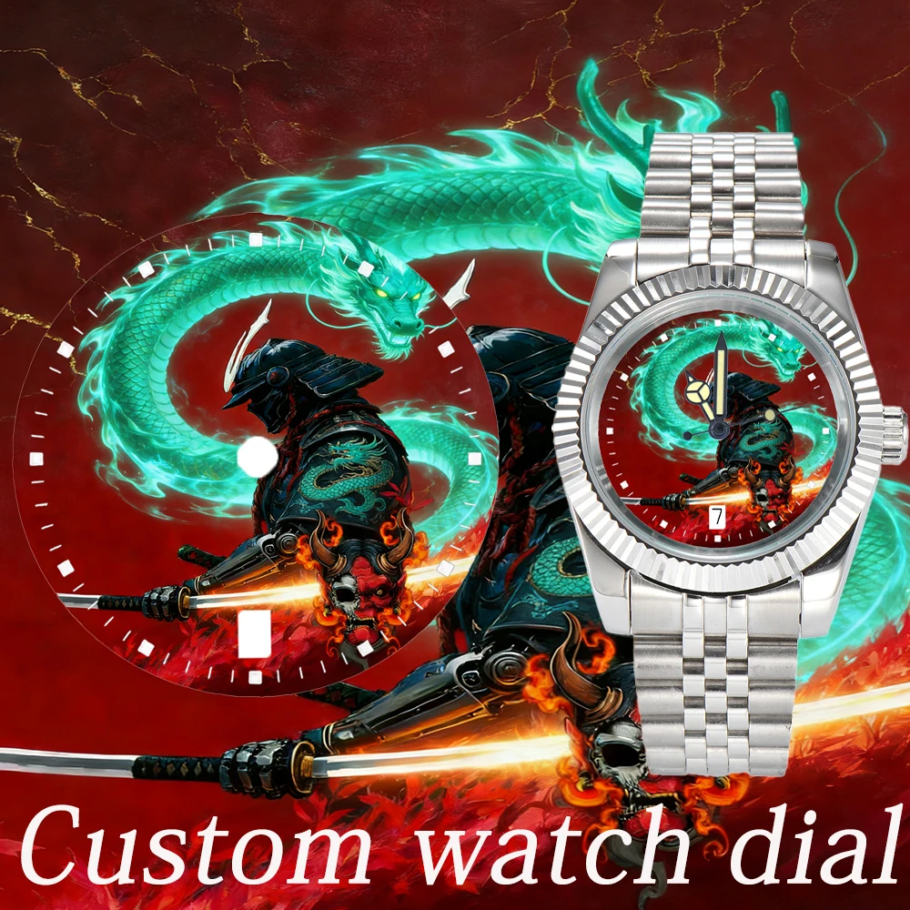 

NH35 Dial 28.5mm Custom Pattern Color Printing NH35 Watch Dial 6 O'clock Fit NH35/36/China NH35 Movement Watches Mod Parts