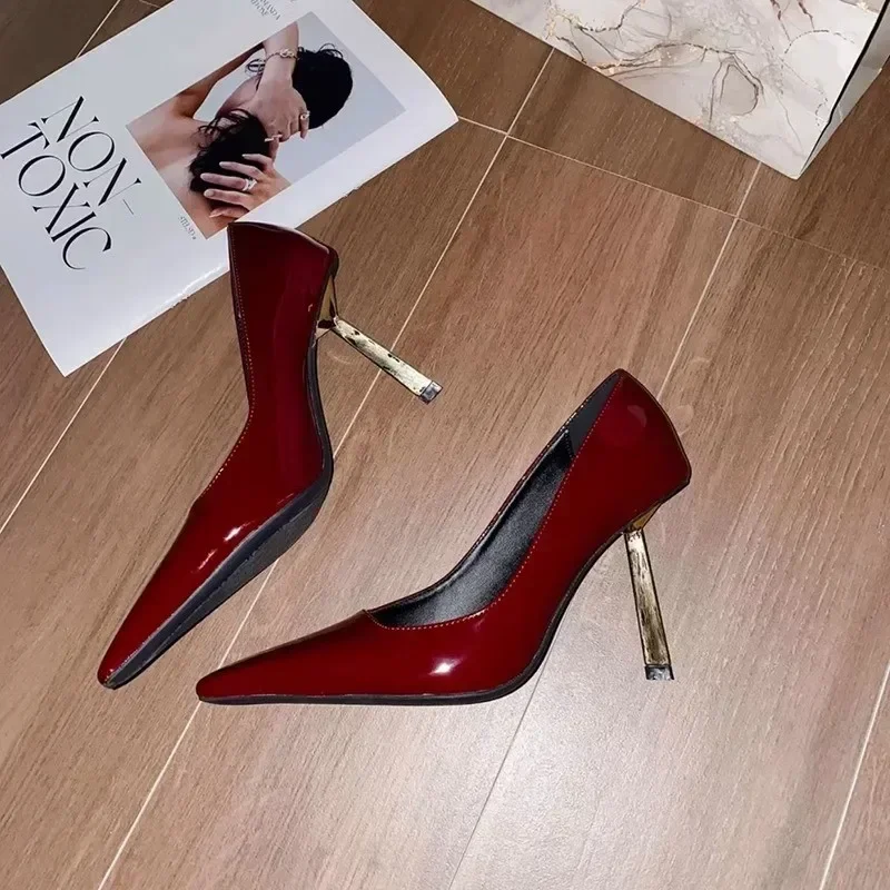 Pointed Toe Women High Heels Shoes Sexy Shallow Elegant Shoes Woman Trend Pumps Spring Luxury Sandals Femme Zapatos Designer