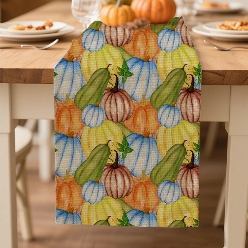 

autumn table runners for dining Table decoration and accessories table runner for Thanksgiving Day Pumpkin pattern tablecloth