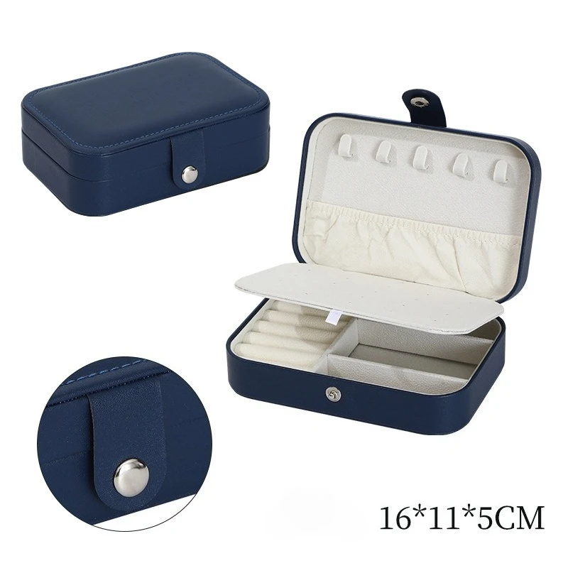 Middelgrote sieraden opbergdoos Eenvoudige dubbellaagse studentenslaapzaal Prachtige prachtige ketting Ring verpakking sieraden