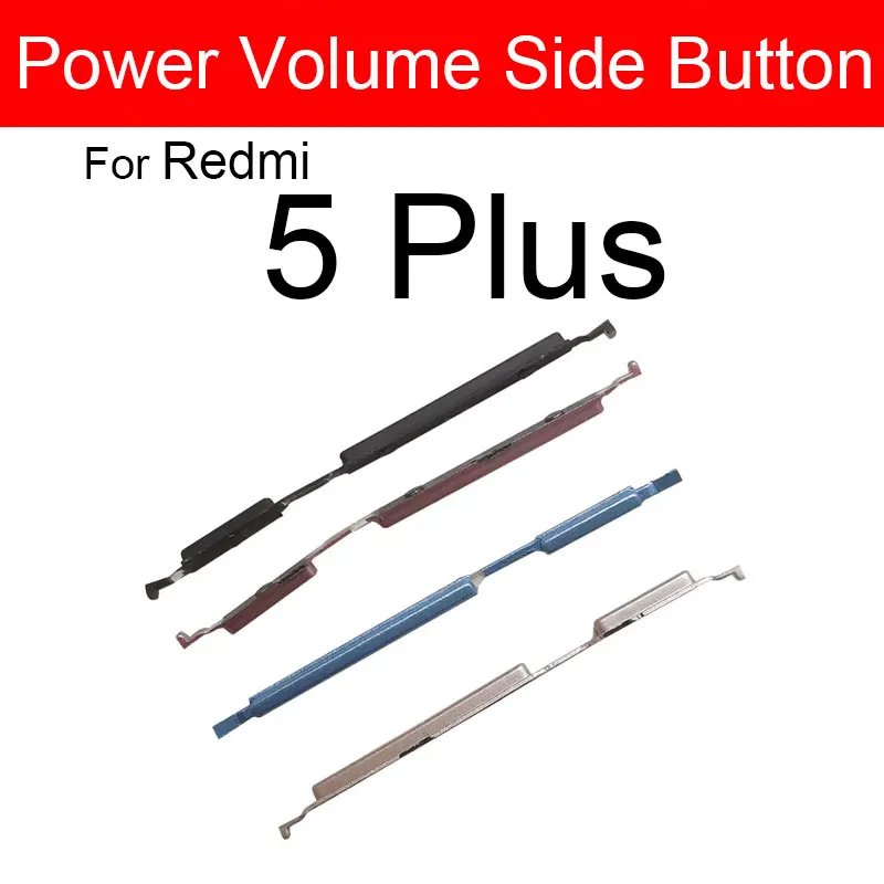 on/off Power Button + Volume Side Key For Xiaomi Redmi 5 5A 5 Plus 6 6A Power Volume Up Down Button Power SideKey Repair Parts