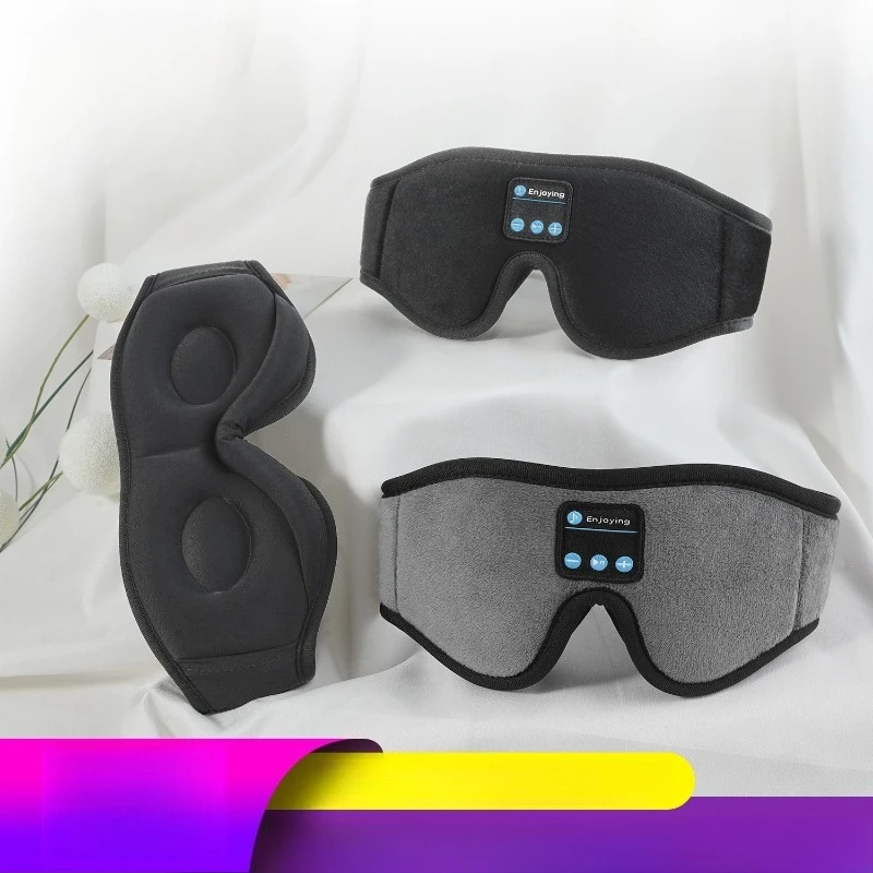 New Arrival 6.0 Bluetooth Sleep Eye Mask Wireless Smart Music Headphones Eye Cover Soft Comfortable Block Light Sleeping Relief