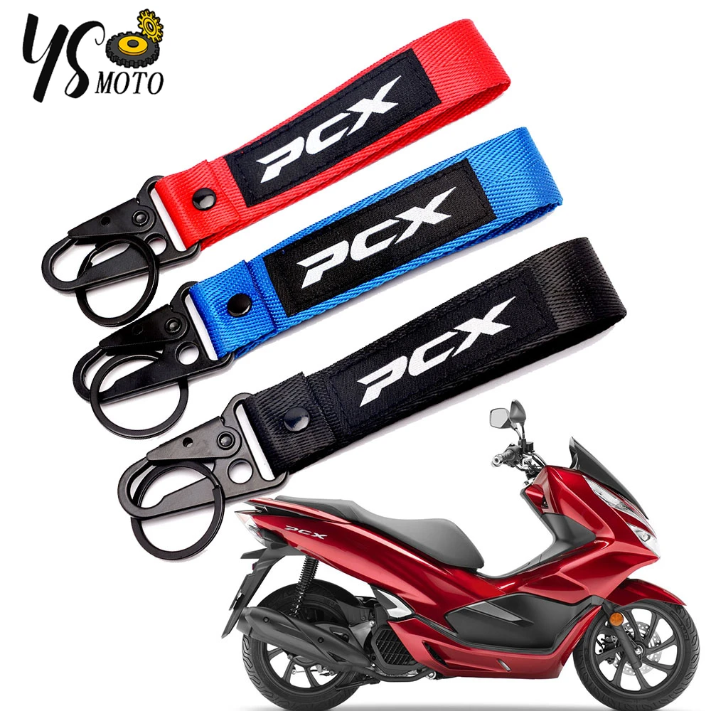 Motorcycle Accessories Embroidery Keychain Ring Key chain keyring For Honda PCX 125 150 160 PCX125 PCX150 PCX160 2010-2021 2022