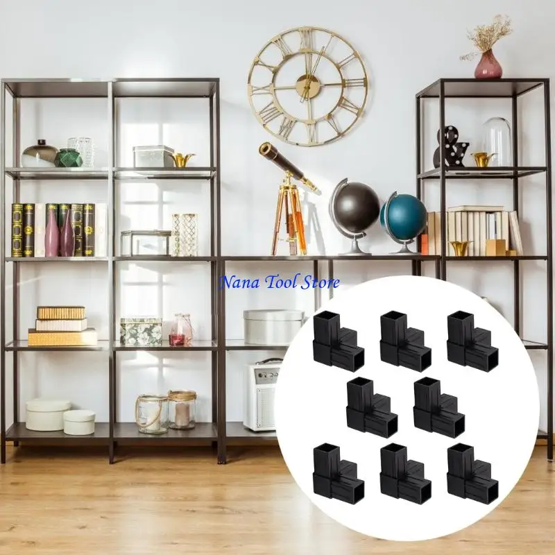 31GJ 8pcs Multipurpose Square Tube Couplers Plastic Pipe Connectors for Custom Greenhouse Furniture DIY Projects