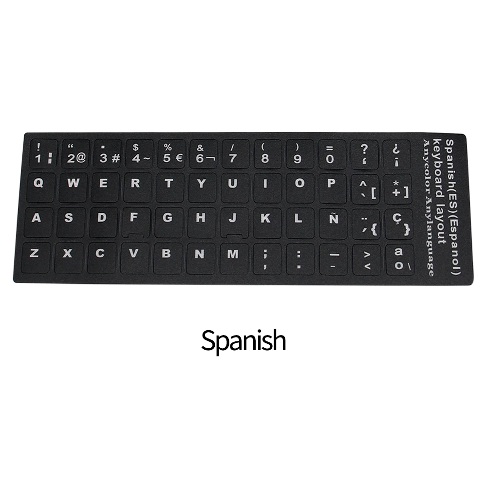 Autocollant de remplacement de lettres de clavier, anglais/coréen/espagnol/italiano/langue, pour ordinateur portable, ordinateur de bureau