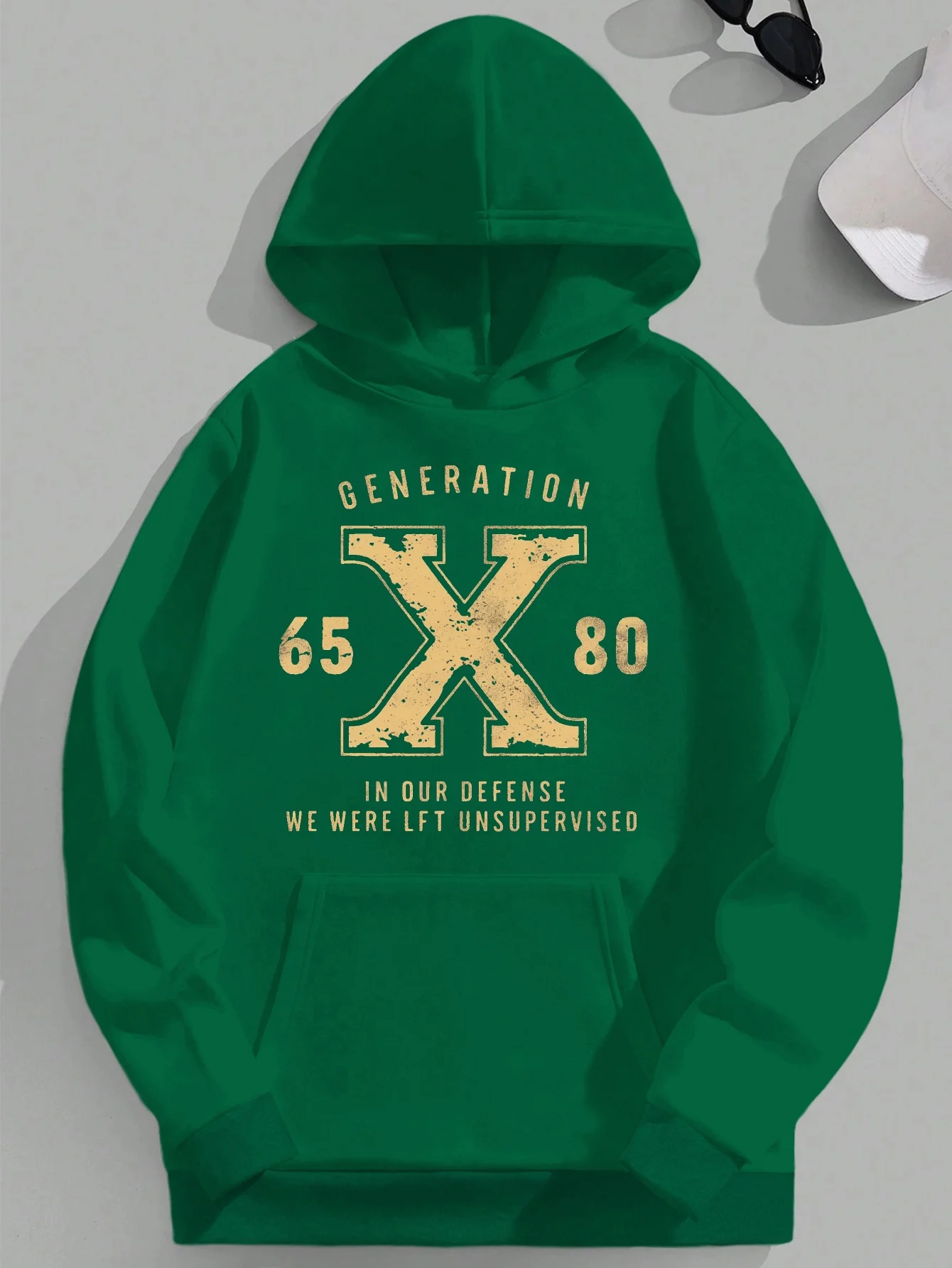 

Black Casual Patterned Printed Sweatshirt with The Design of "unmonitored", Long Sleeves, Loose Fit, Comfortable Casual Clothing