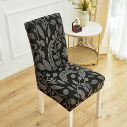 Jacquard Chair Cover for Dining Room Wedding Banquet Stretchy Chair Protector 1/2/4/6 Pieces Chair Slipcover Washable Easy Care