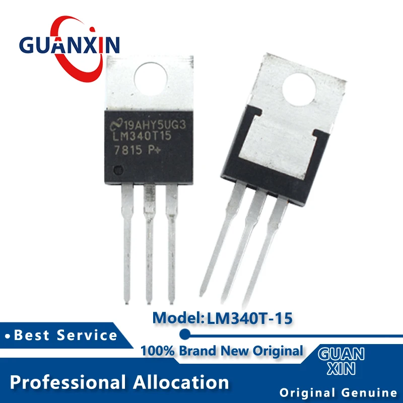 100% New  electronics LM340T-15 TO-220 Marking LM340T15 LM340