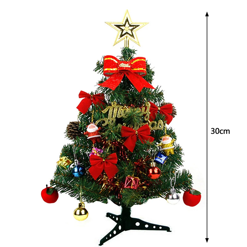 30cm Artificial Christmas Tree With Decorations Pendant Home Hotel Small Christmas Decoration Xmas Tree Desktop Decoration