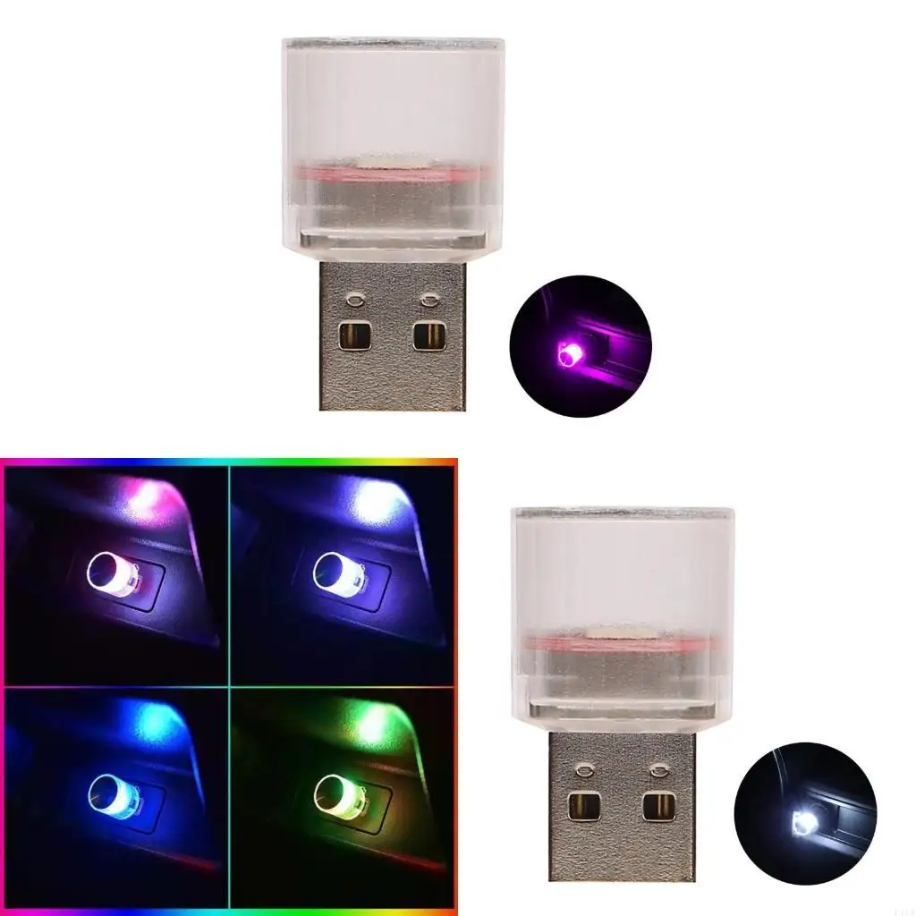F1CF Easy Install USB Car Interior LED Mood Lights Glow Low Energy High Brightness Adjustable Modes for Stylish Night Drives
