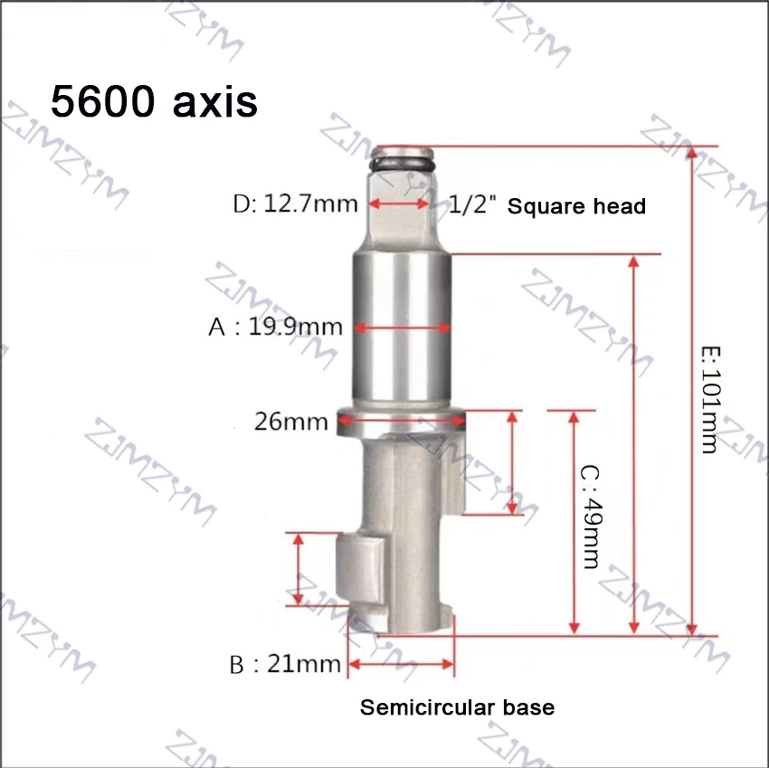 Pneumatic Wrench Accessories Air Impact Wrench Anvil Driver Spindle Axis Pneumatic Impact Wrench Spindle Repair Part 93/96/103mm