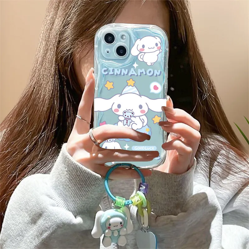 Cute Cinnamoroll Pendant Case For Infinix HOT 50 40 40i 20 20i 30 30i Play Tecno Spark 20 GO 2025 2024 GT 10 20 Pro Smart 8 9