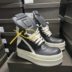Brand Designer Women Ankle Boot Platform 6cm Original Casual Luxury Girl Dress Geobasket Black Cow Leather Zip Flat Street Shoe