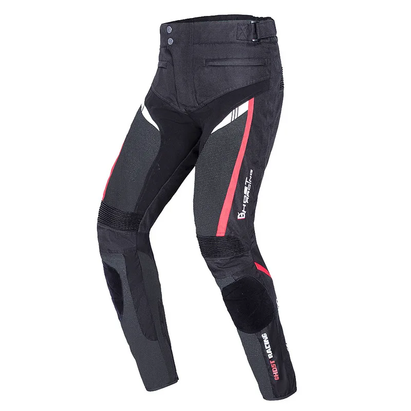 Ghost Racing Male Motorcycle Riding Pants Breathable Mesh Summer Anti Fall Protective Quick Dry Motorbike Racing Trousers