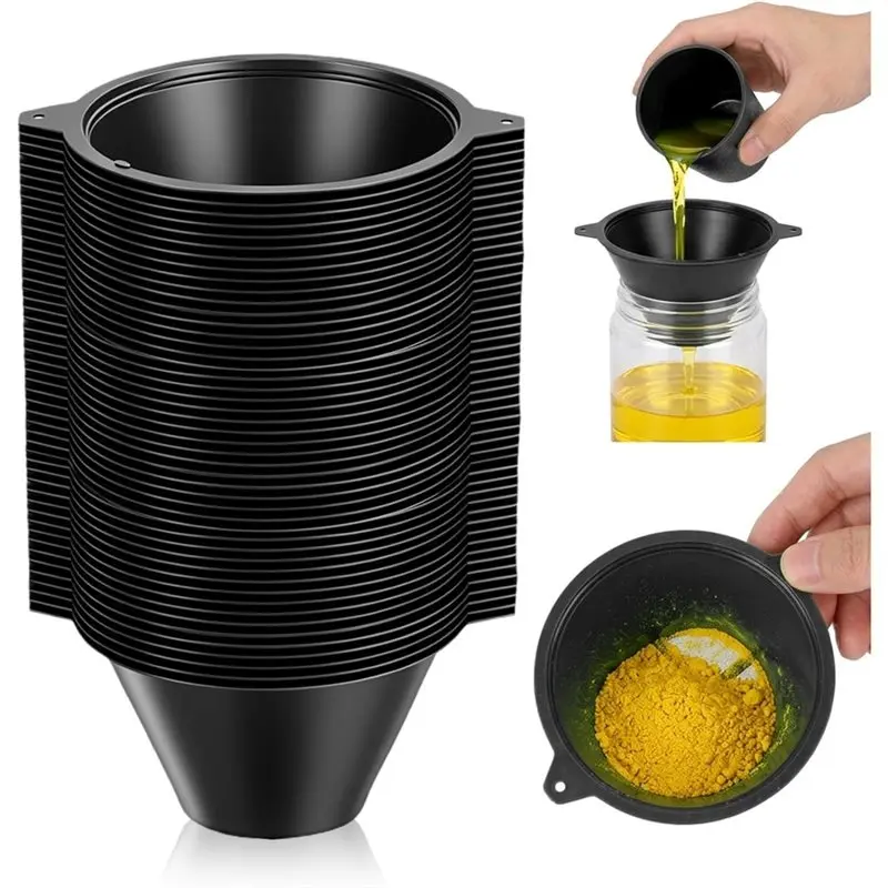 AB66-Bulk Paint Filter 100 Pcs, 100 Mm Plastic Paint Strainer Fine Nylon Mesh Reusable Industrial Nylon Filter For Oil