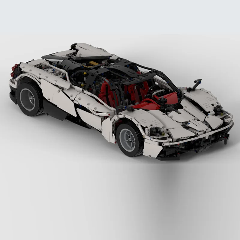 Modelo de coche de carreras de velocidad, ladrillos de construcción MOC Huayra, coche deportivo de nivel superior, tecnología Modular, regalo, vacaciones, montar, traje de juguete para niños