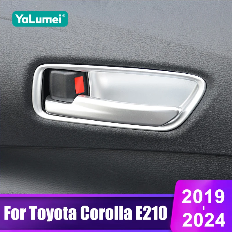 

For Toyota Corolla E210 2019 2020 2021 2022 2023 2024 Hybrid Car Inner Door Bowl Handle Frame Trim Cover Stickers Accessories