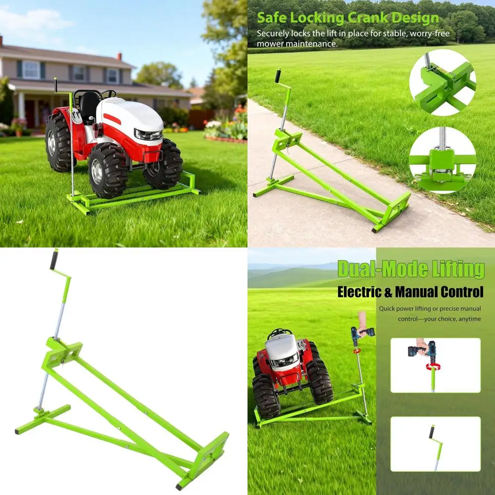 

Регулируемая телескопическая подставка для газонокосилок, складная подъемная платформа с замком безопасности, совместимая с электродрелью, для тракторов и квадроциклов