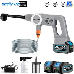 Brushless Pressure Washer 6-in-1 Nozzle Portable Handheld Water Gun Fit Garden Fence Car Home for 18V Lithium-Ion Battery