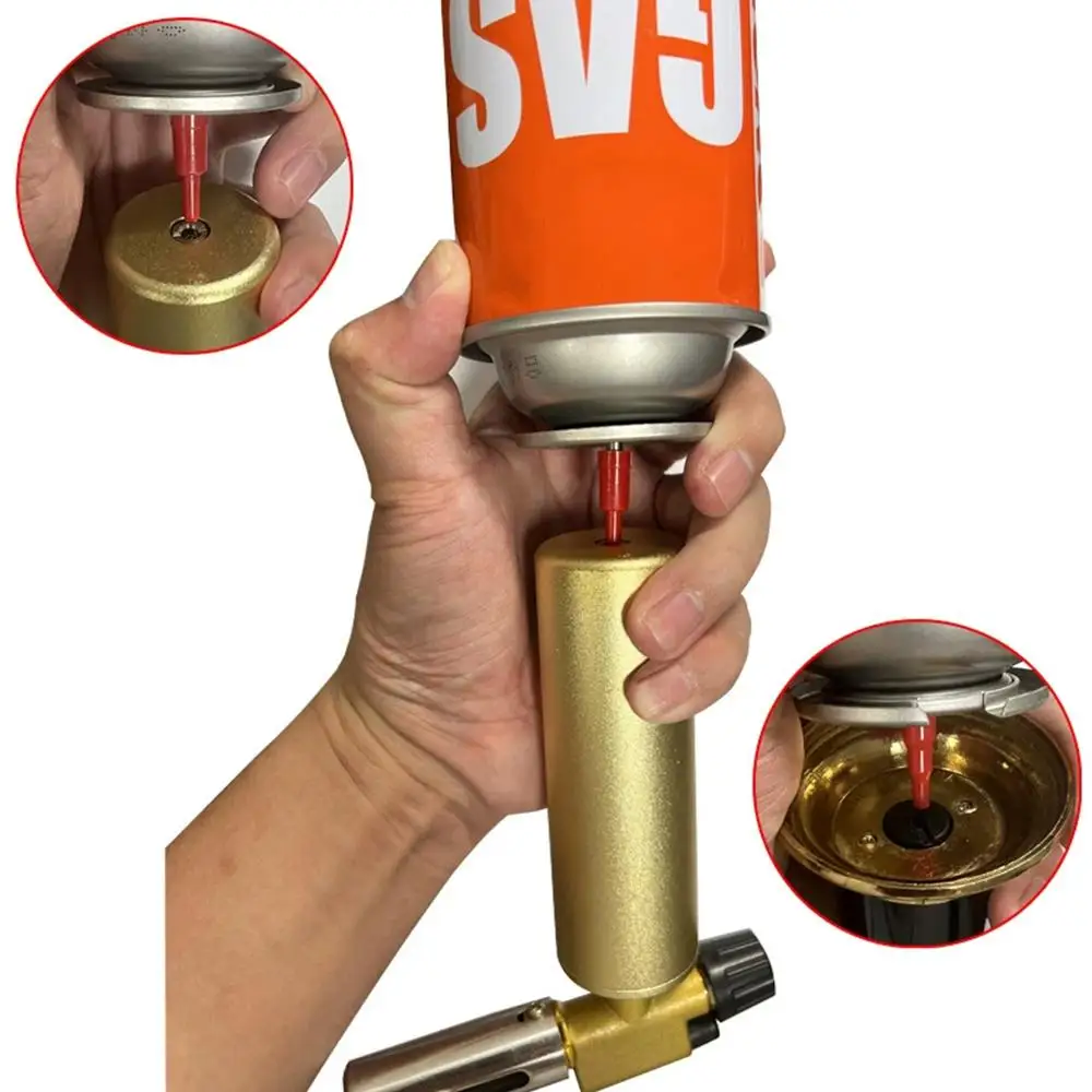 Reusable Butane Nozzle Adapter Butane Gas Tank Inflatable Head Convert Cassette Tank Into Inflatable Tank Lighter Spray