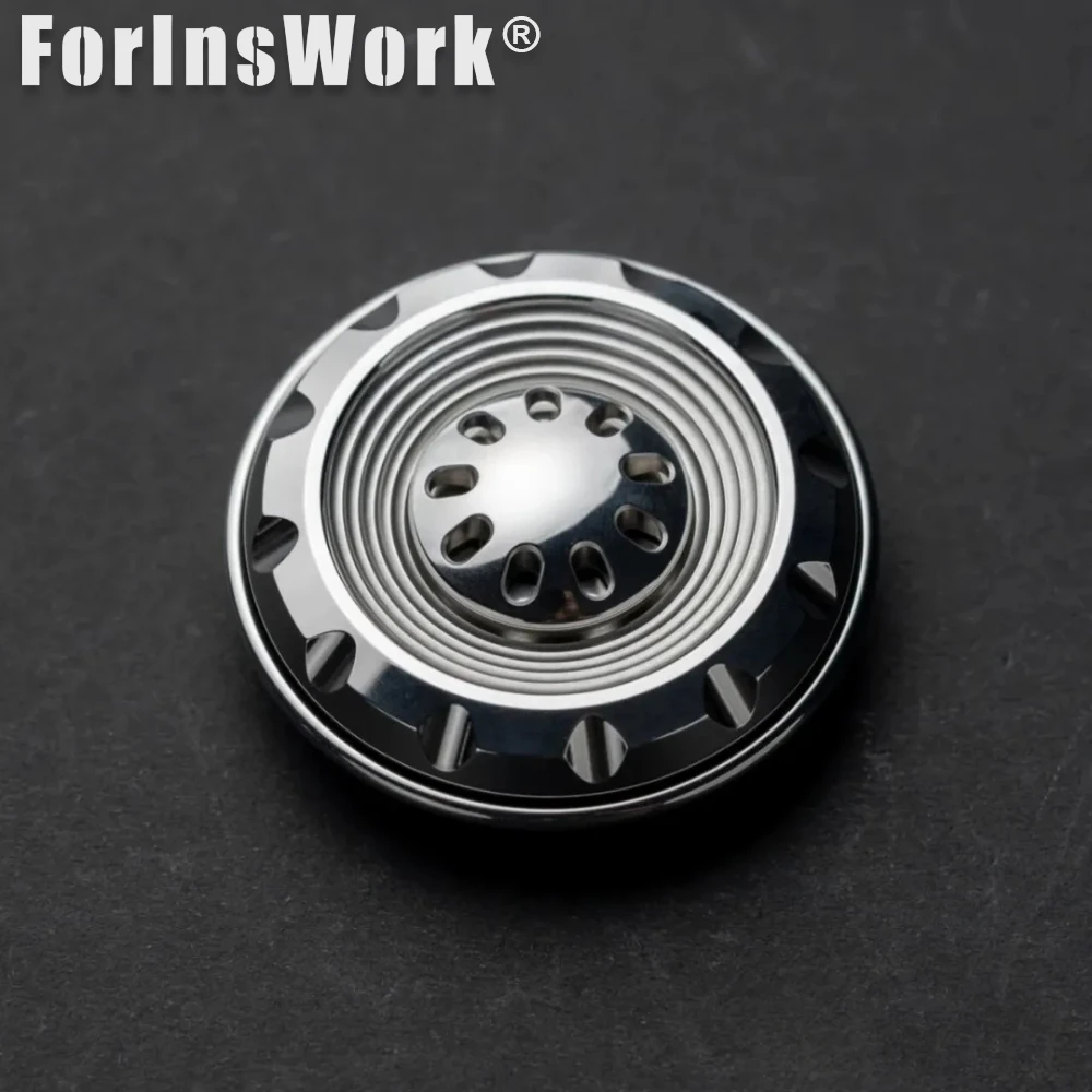 DJGEDC Circ Metal Spinner With Ratchet Click Sound Fidget Toy