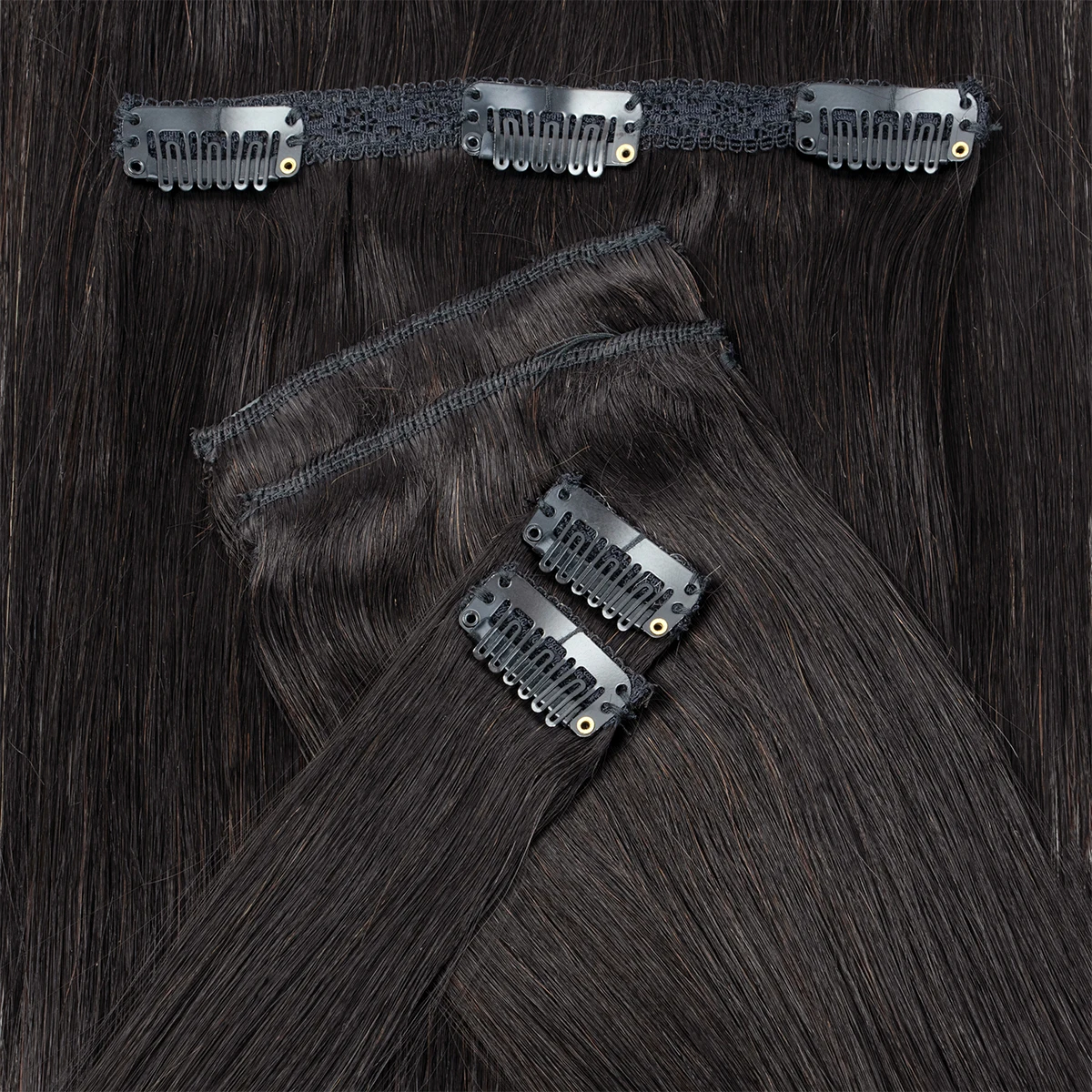 مشبك قصير في الشعر التمديد الشعر البشري آلة طبيعية حقيقية ريمي كليب في تمديد لحمة مزدوجة 7 قطعة 50 جرام كليب Ins لإضافة حجم