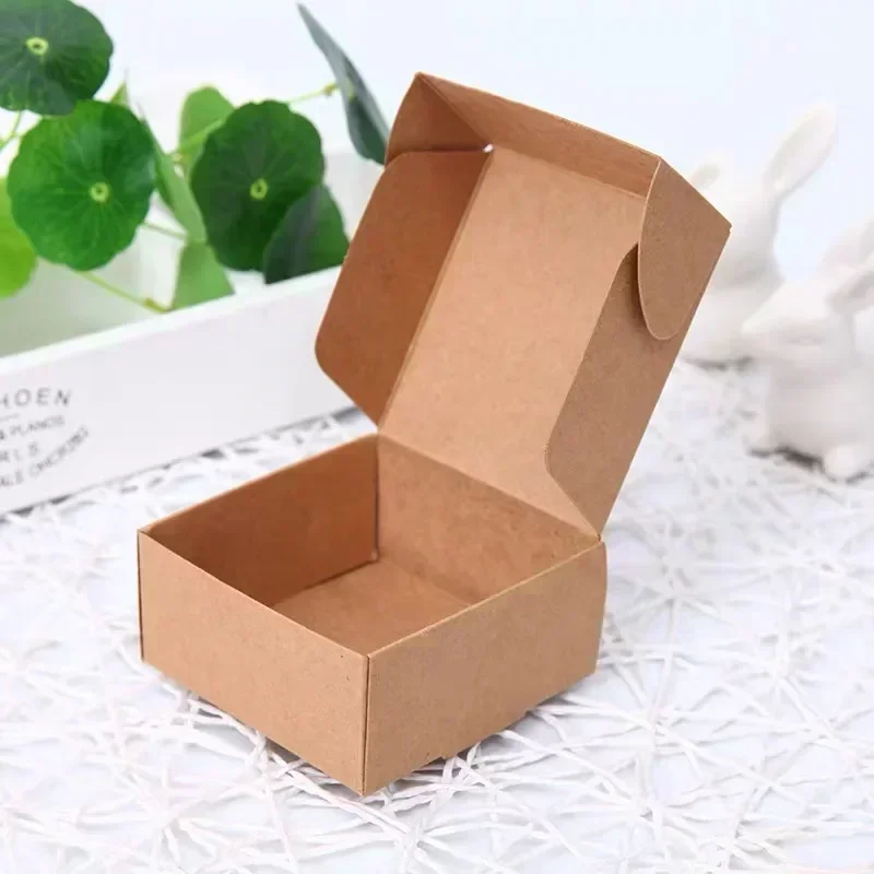 10pcs Hot Sell DIY Kraft Gift Boxes White/Brown/Black Paper Small Soap Box Kraft Cardboard Mini Jewelry Packing Carton Box