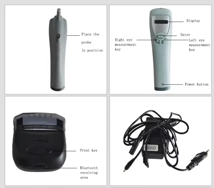 Ophthalmic Hand Held Rebound Tonometer Portable Intraocular Pressure Non-contact Rebound Tonometer Probes