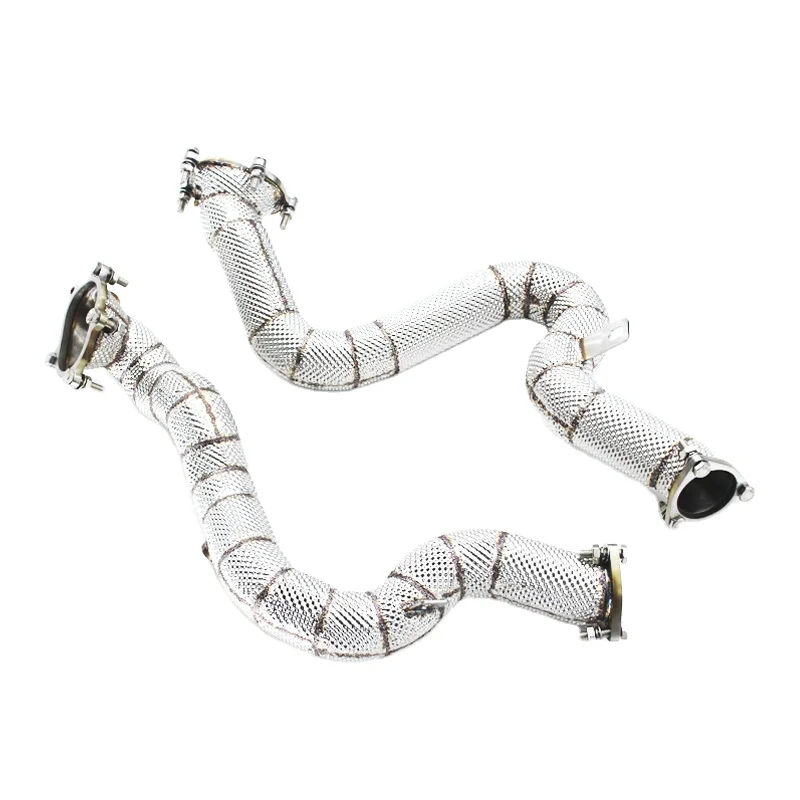 

Head Section High flow Pipes Exhaust Pipes branch downpipe Exhaust Pipe with catalyst For AUDI RS6 4.0T 2013-2018