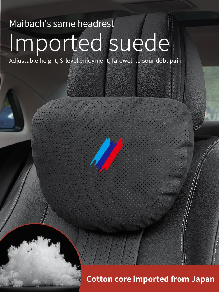 For BMW M E39 E46 E60 E65 E82 E87 E90 E92 F26 F20 F30 F36 G05 G20 G30 Auto Headrest Neck Support Lumbar Cushion Soft Neck Pillow 