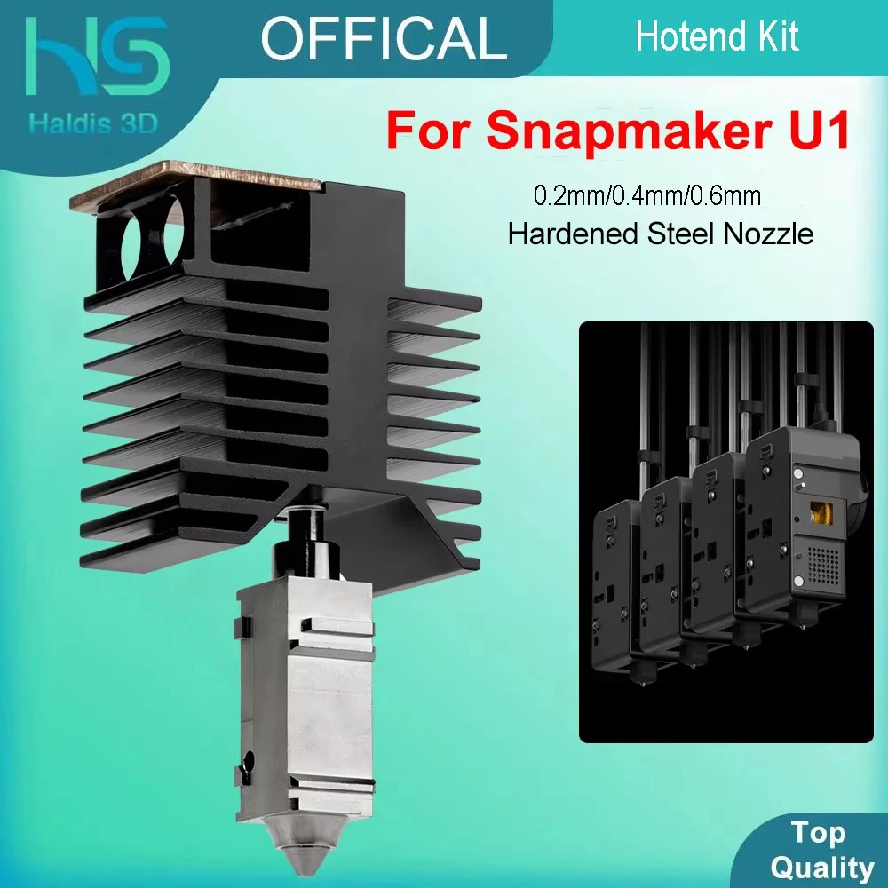 For Snapmaker U1 Hotend Kit High Quality Hardened Steel Hot End Kit For Snapmaker U1 0.2/0.4/0.6mm 3D Printer Replacement Parts